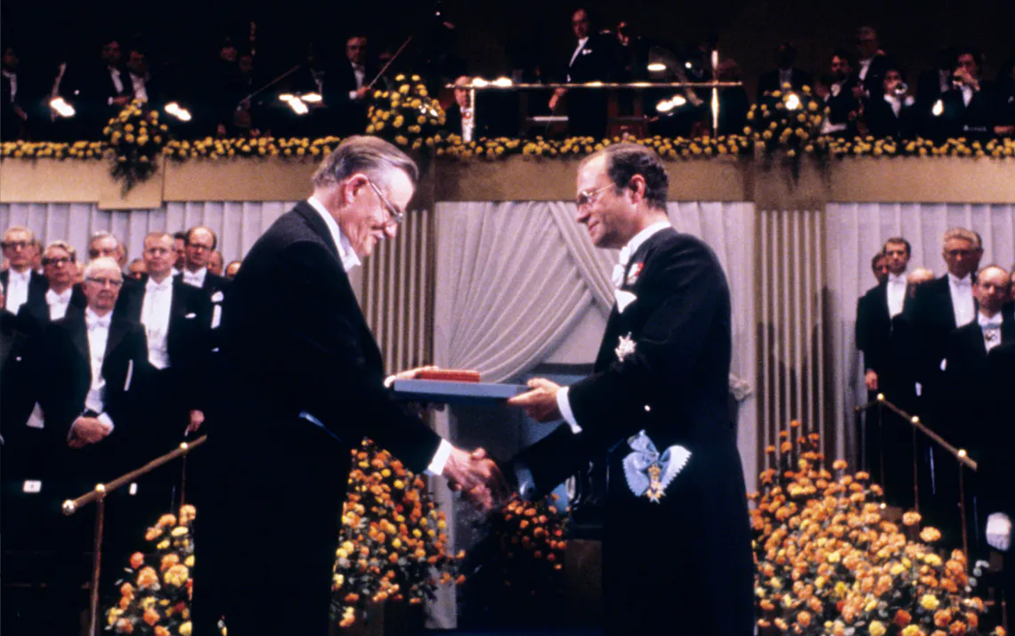 Prof. James M. Buchanan bei der Verleihung des Nobelpreises